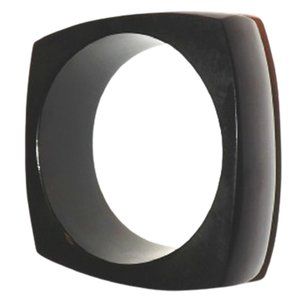Black Lacquer Cube Bangle NWOT
